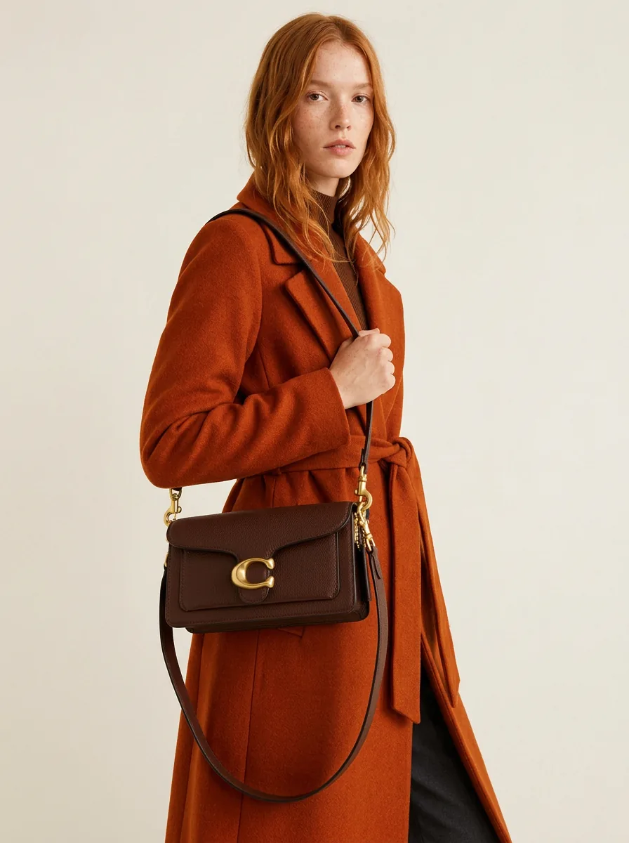 Modelo con el bolso Coach cruzado